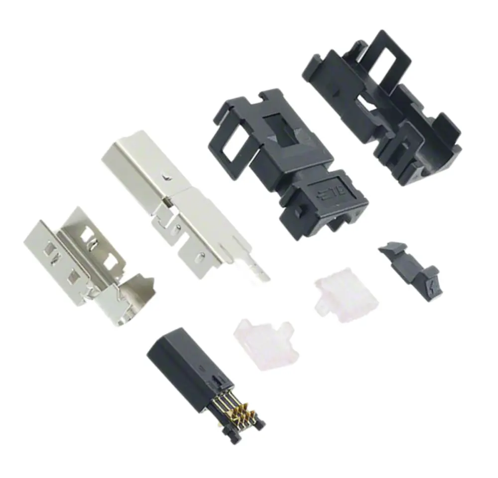 Conector macho en miniatura de E/S TE Connectivity serie Type II Aleación de Cobre Montaje de Cable Recto 8 vías | 1-220...