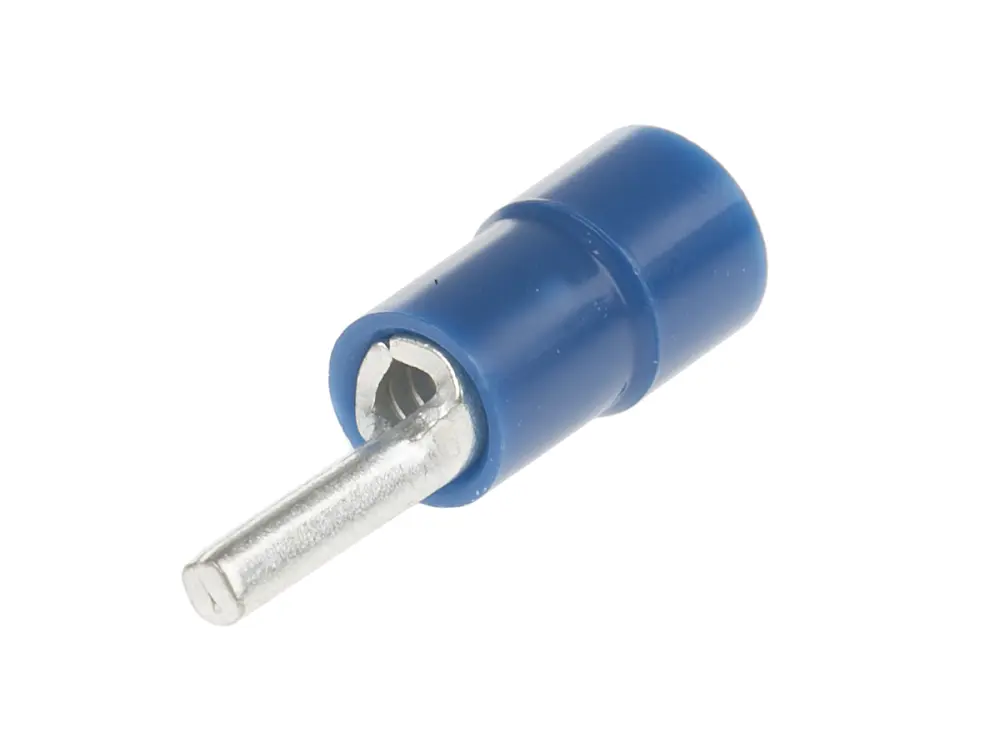 Conector de contactos de crimpado, Aislado, Revestimiento de Estaño, diám. 1.9mm, long. 9mm, Azul, 1.5mm² No