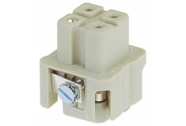 Conector de potencia HARTING HAN Hembra de 3 vías, 400 V, 10A | 9200032711
