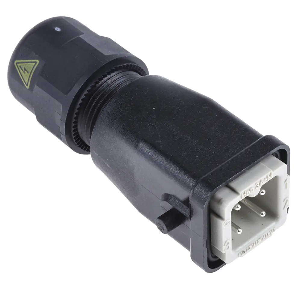 Conector de potencia HARTING Han Macho de 3 vías, 230 → 400 V, 10A, IP65, IP67, Carril DIN | 9200030440