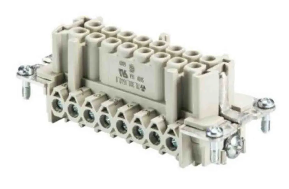 Inserto Wieland BAS BUS Hembra de 16 vías, 500 V, 16A, Montaje en Panel | 70.300.1640.0