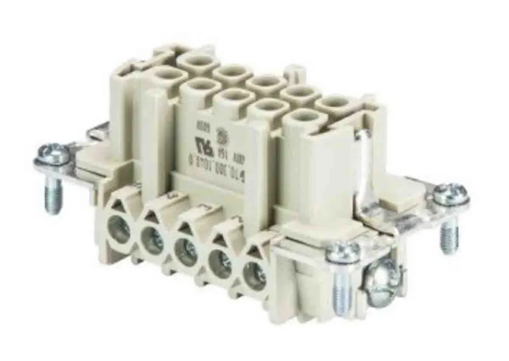 Inserto Wieland BAS BUS Hembra de 10 vías, 500 V, 16A, Montaje en Panel | 70.300.1040.0