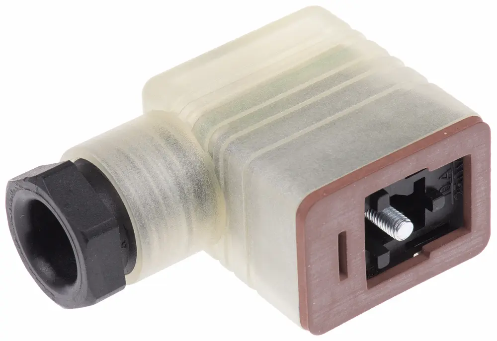 Conector de válvula DIN 43650 B Hirschmann GML, hembra, 2P+E, 24 V, 10ANo, prensaestopas PG9, IP65, montaje sujeto con | ...