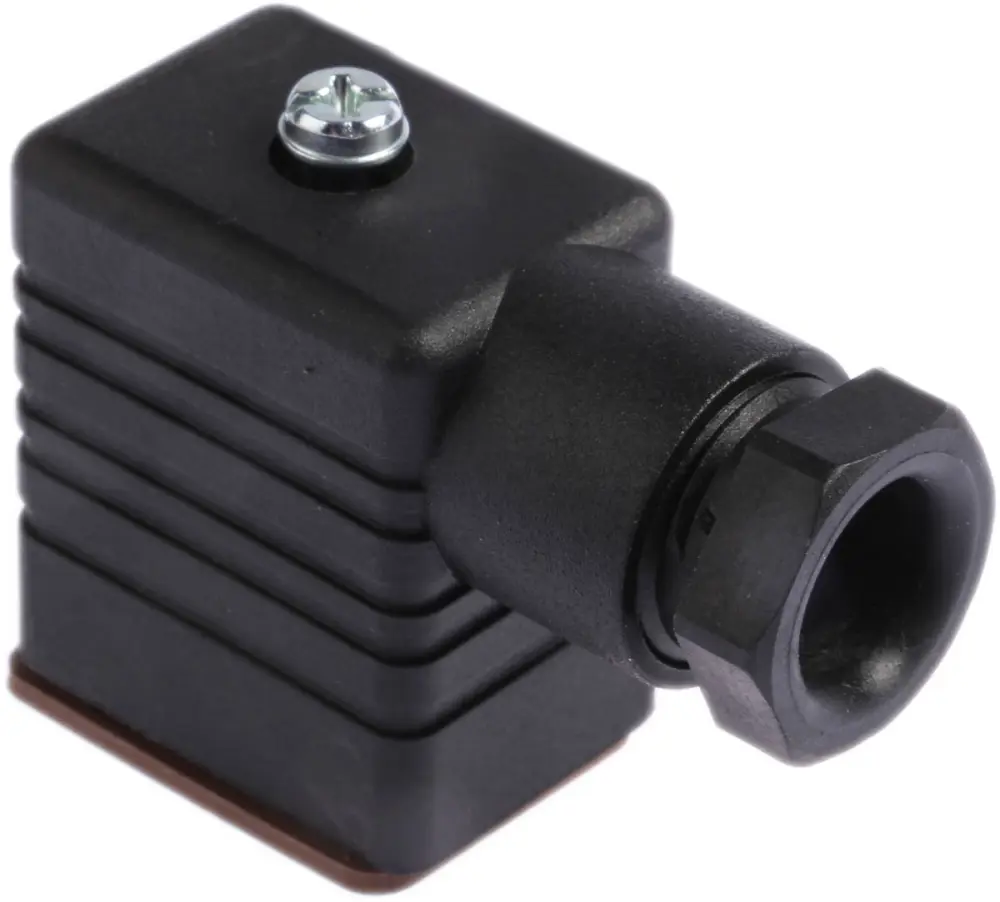 Conector de válvula DIN 43650 B Hirschmann GM, hembra, 2P+E, 250 V, 16A, prensaestopas PG9, IP65, montaje sujeto con | 93...