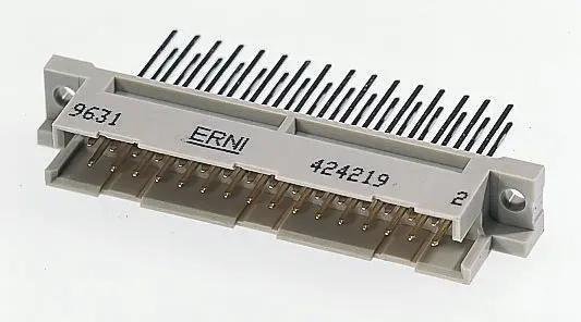 Conector DIN 41612 hembra ERNI de 20 contactos, paso 2.54mm, 2 filas, clase C2 | 254370 / 254370-E