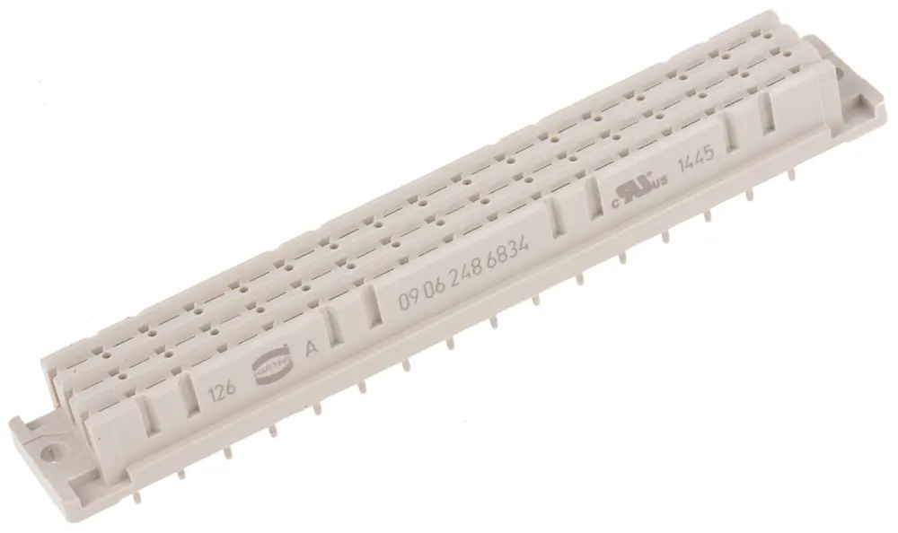 Conector DIN 41612 hembra HARTING de 48 contactos, paso 5.08mm, 3 filas | 9062486834