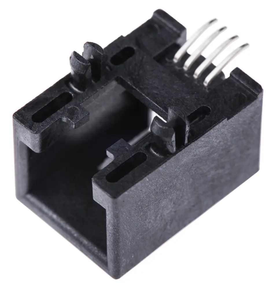 Conector RJ11 Hembra Molex serie 95501, de 6P4C vías, apantallamiento UTP | 95501-6649