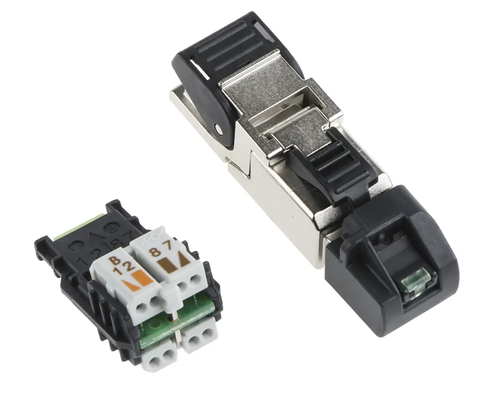Conector RJ45 Cat6a Macho Telegartner serie MFP8, de 8P8C vías, apantallado | J00026A2113