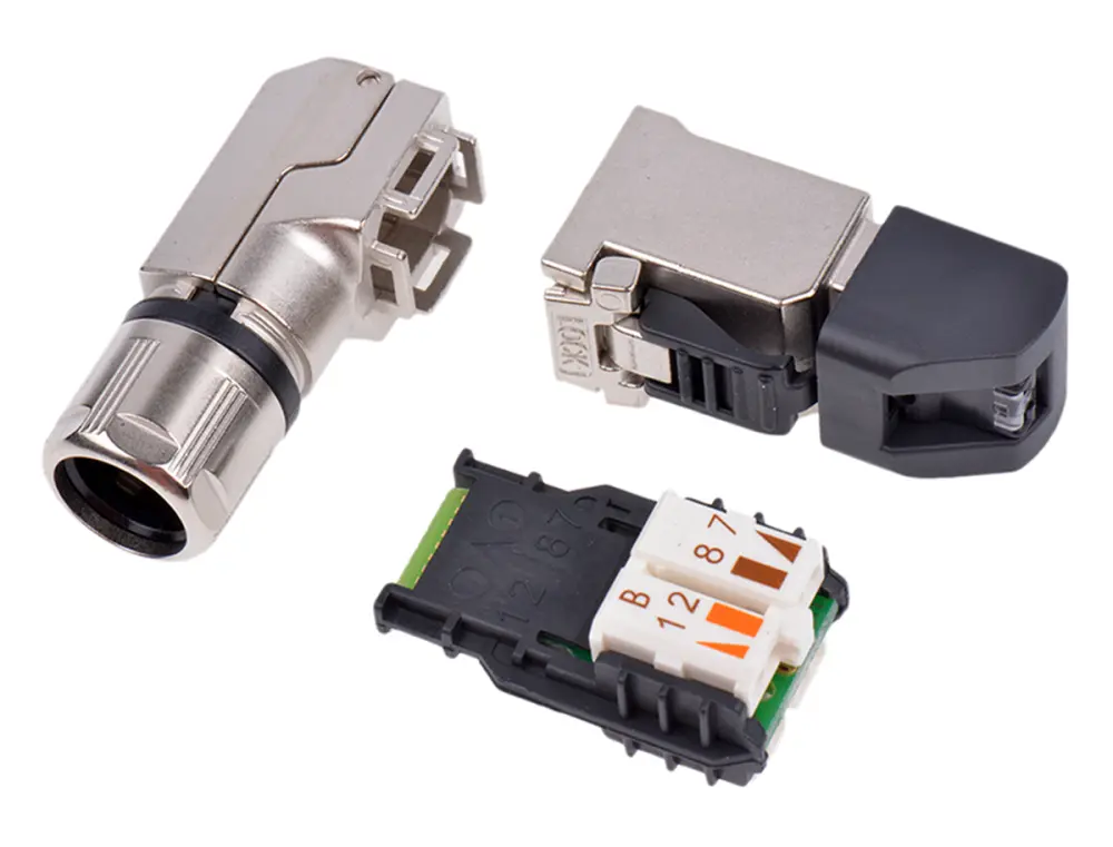 Conector RJ45 Cat6a Macho Telegartner serie MFP8, de 4P4C vías, apantallado | J00026A4111