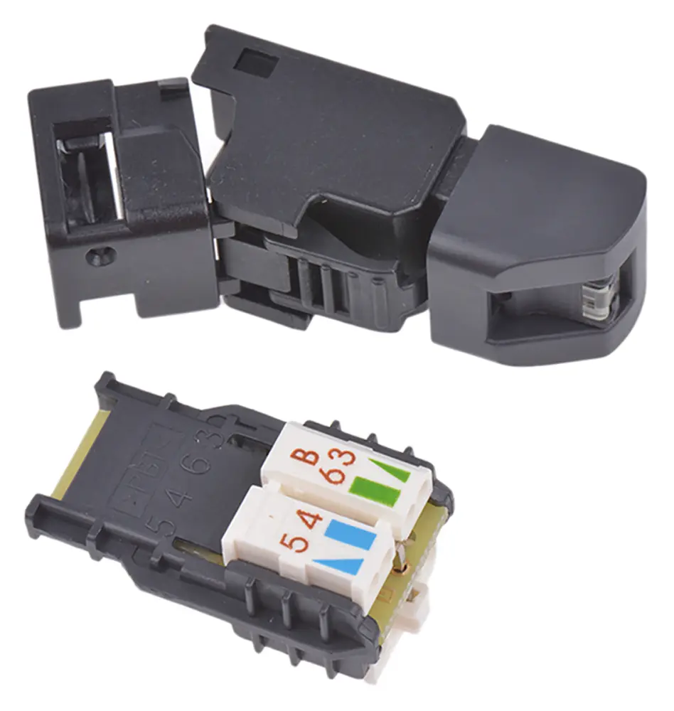 Conector RJ45 Cat6a Macho Telegartner serie UFP8, de 8P8C vías, no apantallado | J00026A3113