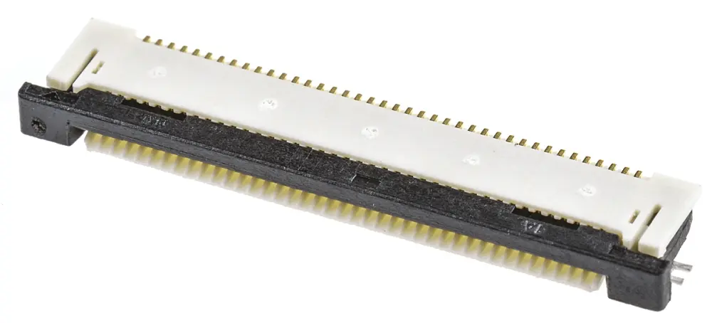 Conector FPC hembra Ángulo de 90° Molex serie FFC/FPC SMT de 40 vías, paso 0.5mm, 1 fila, para soldar | 54132-4062