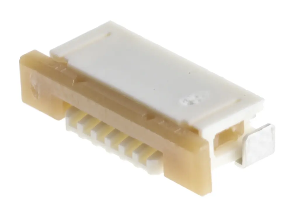 Conector FPC hembra Ángulo de 90° Molex serie Easy On de 6 vías, paso 1mm, 1 fila, para soldar | 52271-0679