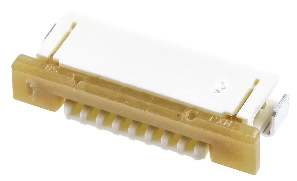 Conector FPC hembra Ángulo de 90° Molex serie FFC/FPC SMT de 8 vías, paso 1mm, 1 fila, para soldar | 52271-0879