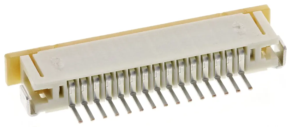 Conector FPC hembra Ángulo de 90° Molex serie FFC/FPC SMT de 15 vías, paso 1mm, 1 fila, para soldar | 52271-1579