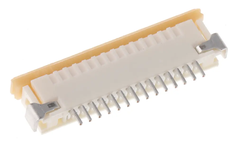 Conector FPC hembra Ángulo de 90° Molex serie FFC/FPC SMT de 14 vías, paso 1mm, 1 fila, para soldar | 52207-1460