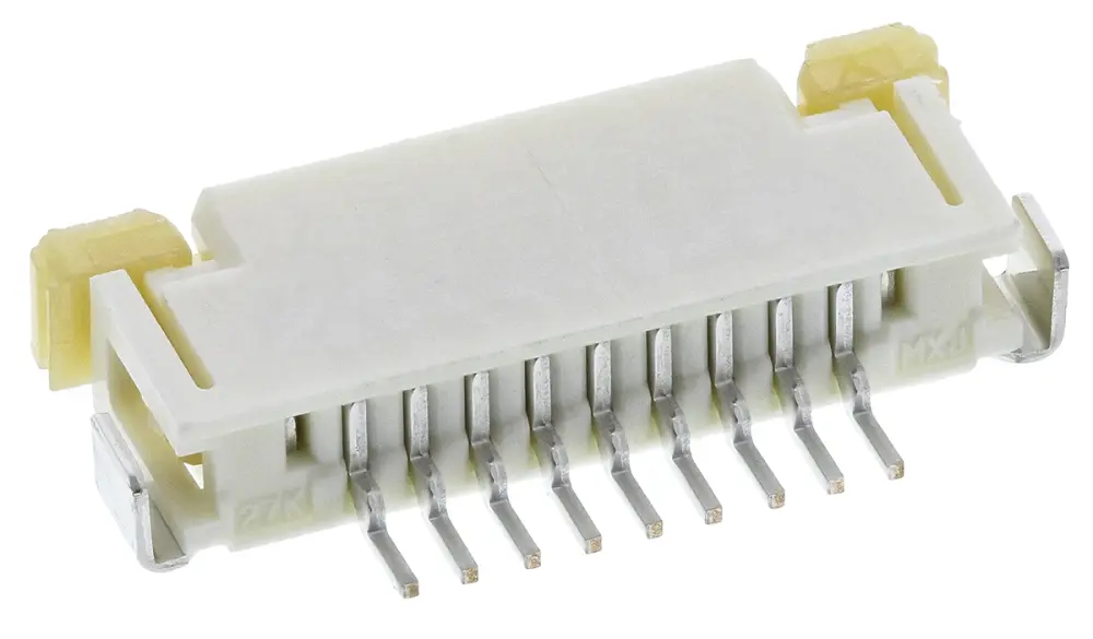 Conector FPC hembra Ángulo de 90° Molex serie FFC/FPC SMT de 9 vías, paso 1mm, 1 fila, para soldar | 52207-0960