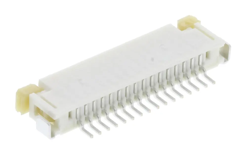 Conector FPC hembra Ángulo de 90° Molex serie 52207 de 16 vías, paso 1mm, 1 fila, para soldar | 522071633