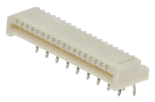 Conector FPC Ángulo de 90° Molex serie 52852 de 4 vías, paso 1mm, 1 fila, para soldar | 52852-0470