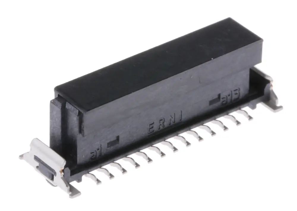 Conector hembra para PCB ERNI serie SMC, de 26 vías en 2 filas, paso 1.27mm, Montaje Superficial, para soldar | 154806 / ...