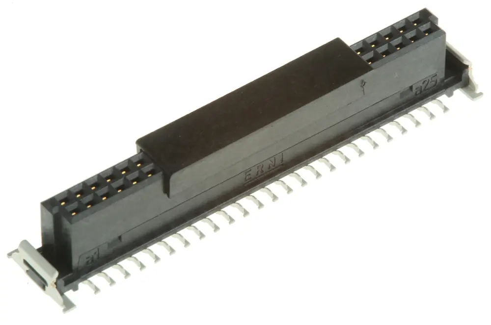 Conector hembra para PCB ERNI serie SMC, de 50 vías en 2 filas, paso 1.27mm, Montaje Superficial, para soldar | 154807 / ...