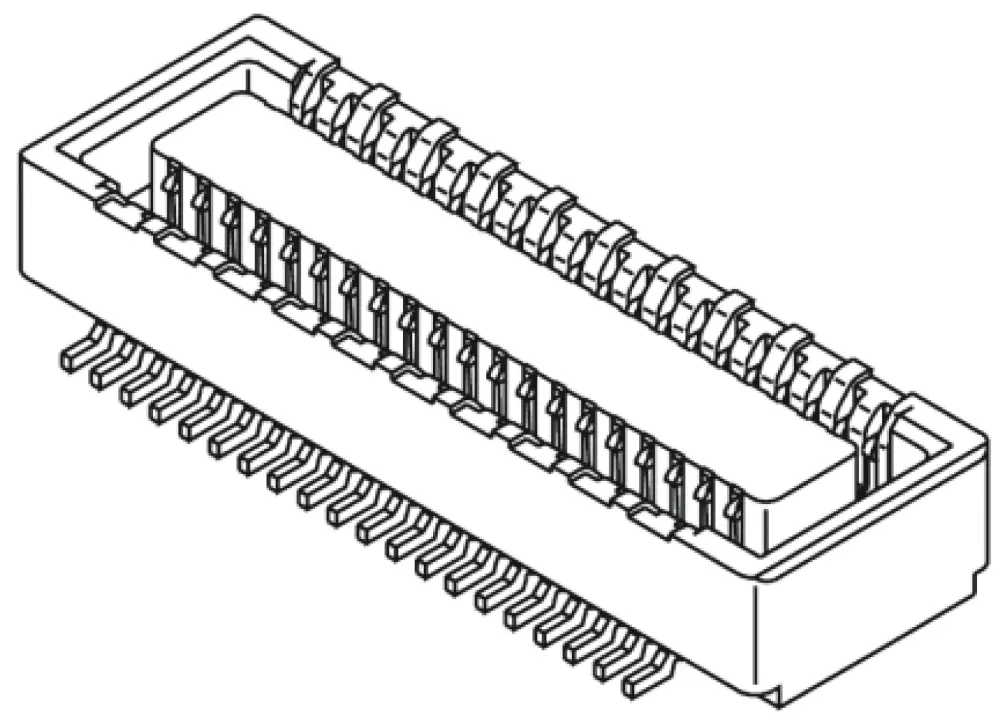 Conector hembra para PCB Molex serie SlimStack 54102, de 20 vías en 2 filas, paso 0.5mm, 50 V, 500mA, Montaje | 54102-0204