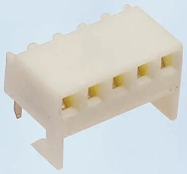 Conector hembra para PCB Ángulo de 90° Molex serie KK 254 4455, de 5 vías en 1 fila, paso 2.54mm, 250 V, 2.5A, Montaje ...