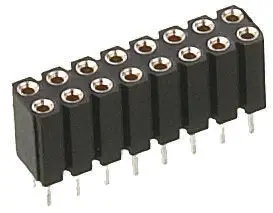 Conector hembra para PCB Preci-Dip serie 803, de 4 vías en 2 filas, paso 2.54mm, 100 V, 150 V., 12A, Montaje en PCB, | 80...