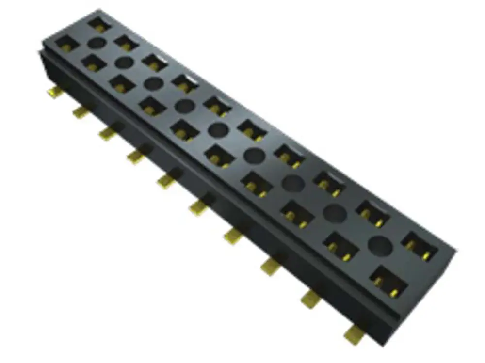 Conector hembra para PCB Samtec serie CLT, de 20 vías en 2 filas, paso 2mm, Montaje Superficial, para soldar | CLT-120-02...