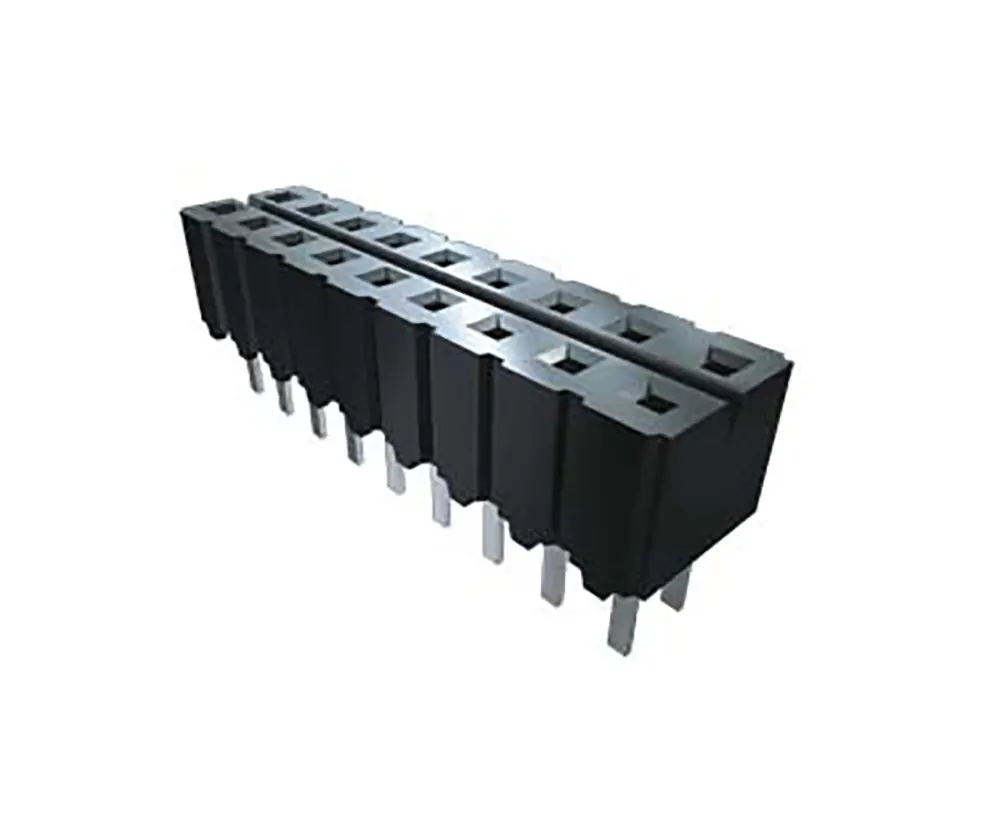 Conector hembra para PCB Samtec serie CES, de 10 vías en 2 filas, paso 2.54mm, Montaje en orificio pasante, para soldar |...