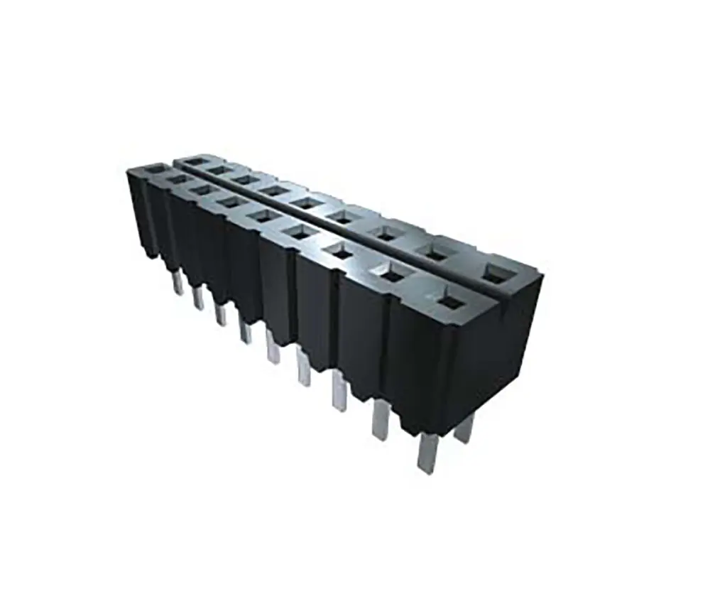 Conector hembra para PCB Samtec serie CES, de 8 vías en 2 filas, paso 2.54mm, Montaje en orificio pasante, para soldar | ...
