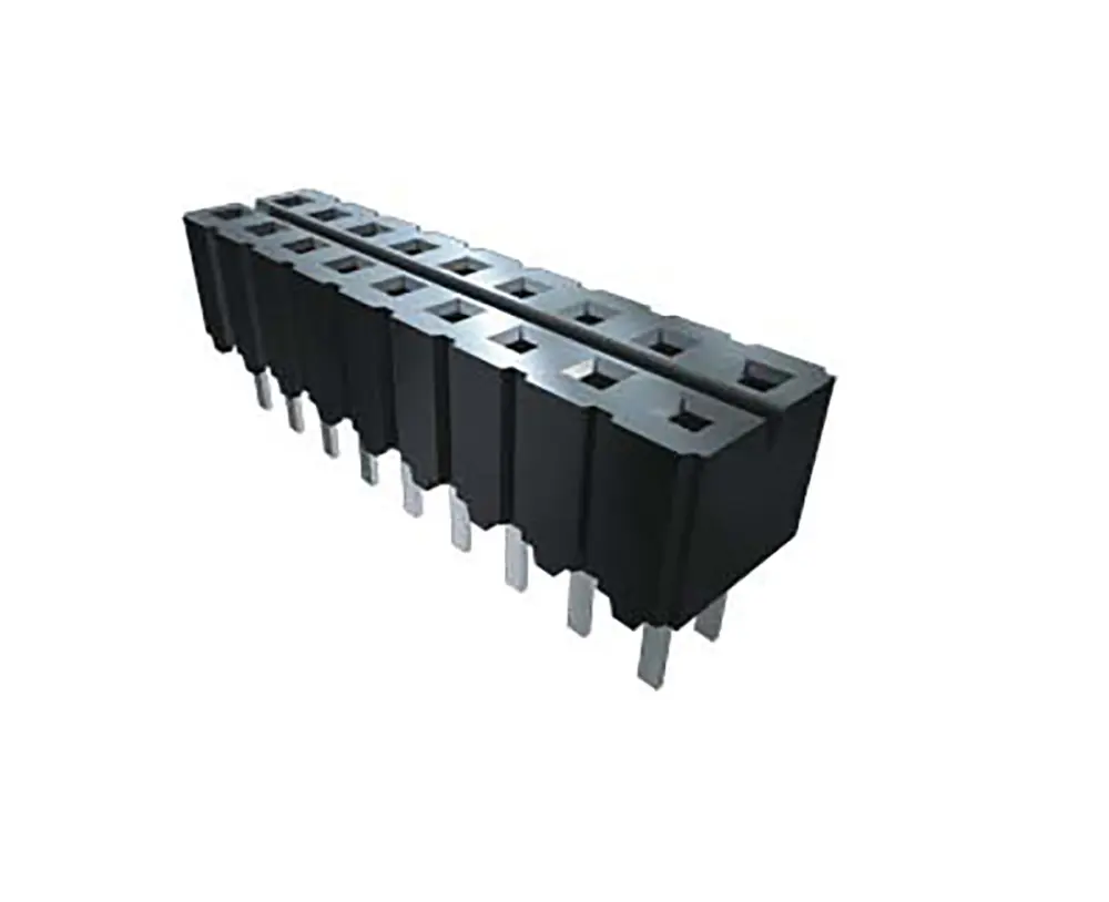 Conector hembra para PCB Samtec serie CES, de 8 vías en 2 filas, paso 2.54mm, Montaje en orificio pasante, para soldar | ...