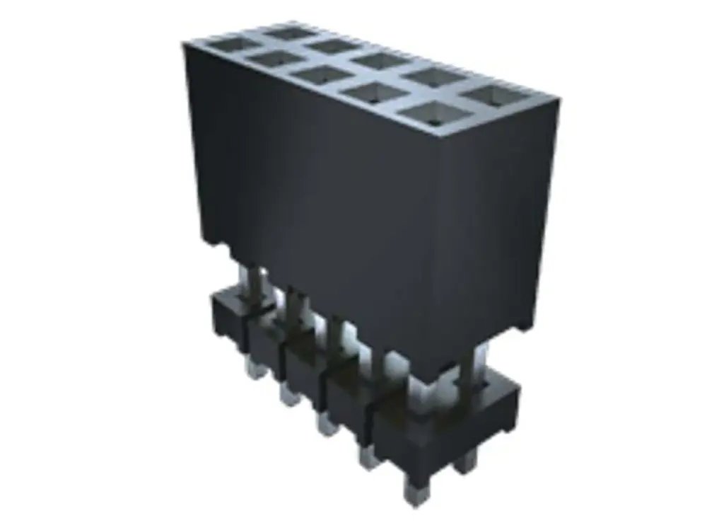 Conector hembra para PCB Samtec serie ESQT, de 30 vías en 4 filas, paso 2mm, Montaje en orificio pasante, para soldar | E...