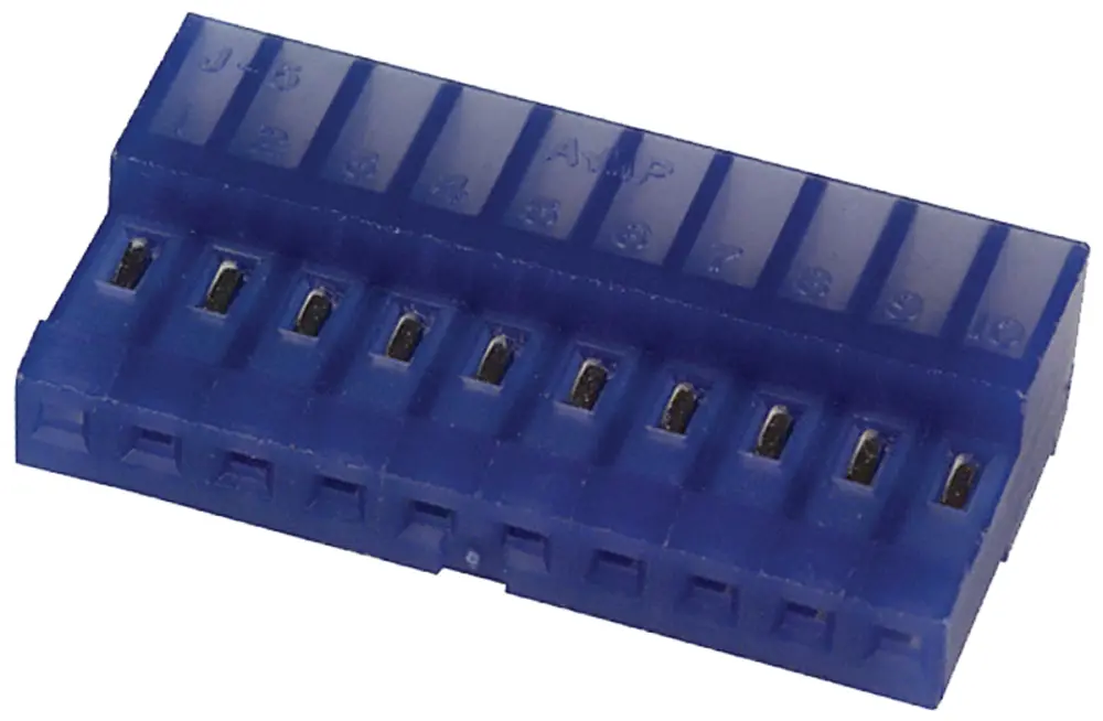 Conector IDC hembra TE Connectivity serie MTA-100 de 10 vías, paso 2.54mm, 1 fila, Montaje de Cable | 4-640442-0