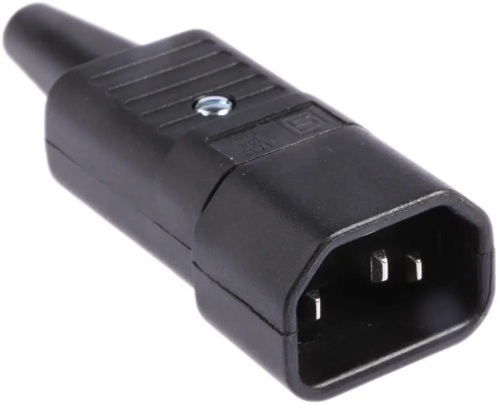 Conector IEC C14 macho Schurter, Recto, Montaje de Cable, 250 V, 10A | 4732