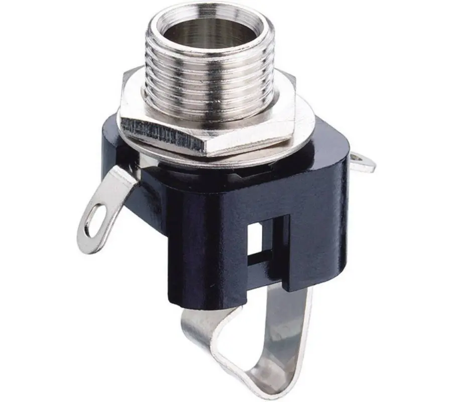 Conector jack mono de 6.35 mm Recto Hembra Decelect, Montaje en Panel | IEM102-6