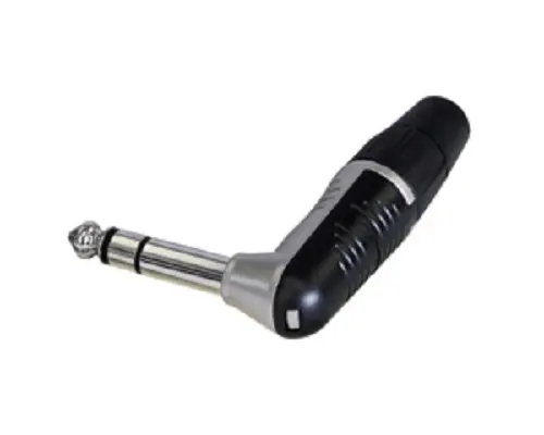 Conector jack macho estéreo de 1/4 Ángulo de 90° Macho Re- Products, Montaje de Cable | RP3RC
