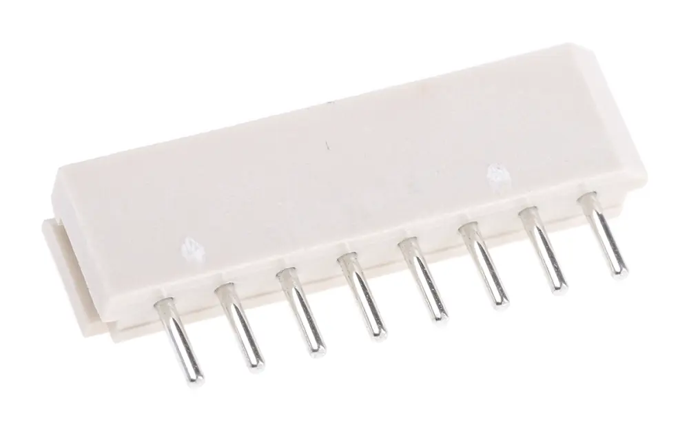 Conector macho para PCB Molex serie SPOX de 8 vías, 1 fila, paso 2.5mm, para soldar, Montaje en orificio pasante | 22-03-...