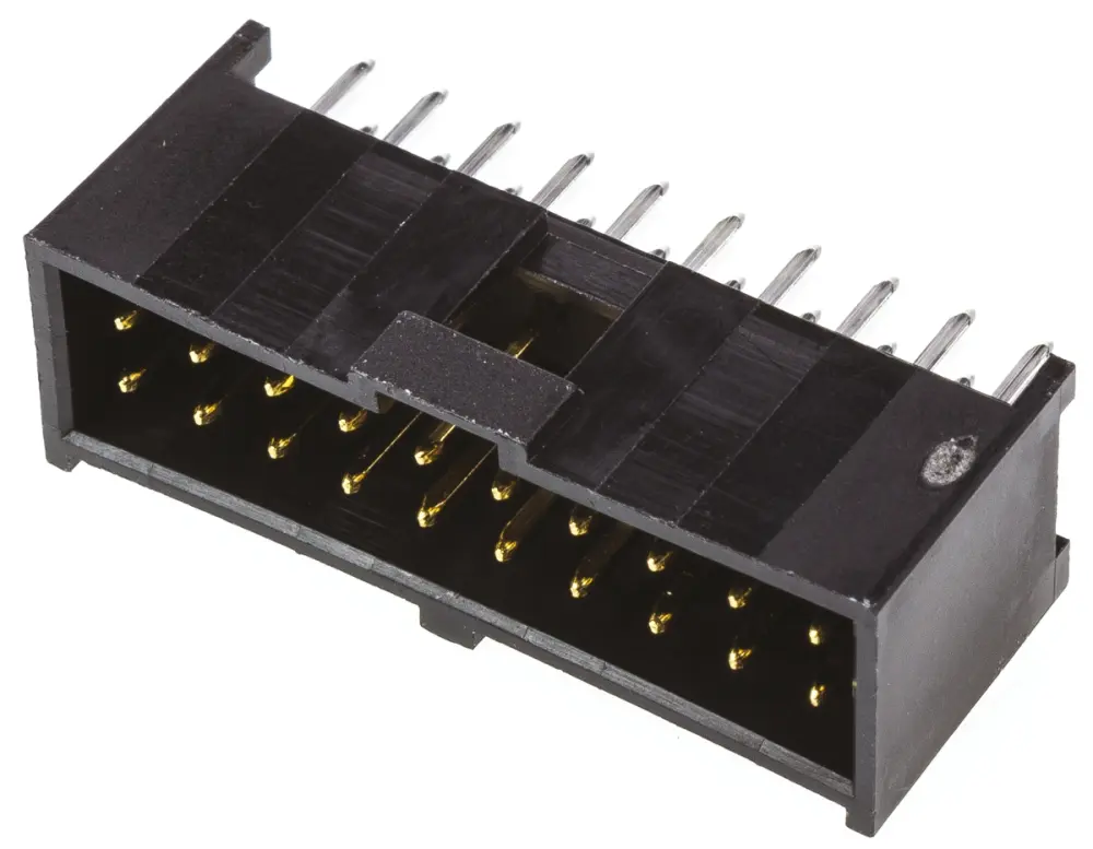 Conector macho para PCB Molex serie C-Grid III de 20 vías, 2 filas, paso 2.54mm, para soldar, Montaje en orificio | 90130...
