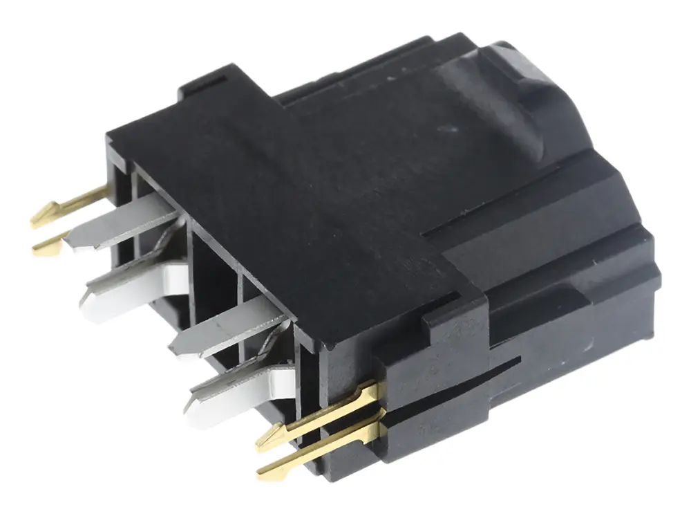 Conector macho para PCB Molex serie Mini-Fit Sr. de 2 vías, 1 fila, paso 10.0mm, para soldar, Montaje en orificio | 42819...