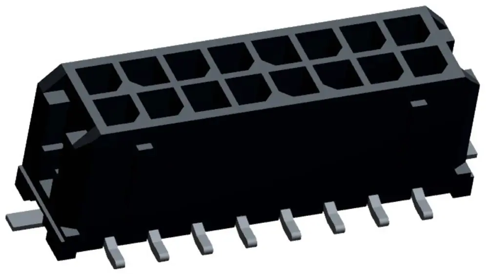 Conector macho para PCB Molex serie Micro-Fit 3.0 de 16 vías, 2 filas, paso 3.0mm, para soldar, Montaje Superficial | 430...