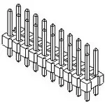 Conector macho para PCB Molex serie 70280 de 10 vías, 2 filas, paso 2.54mm | 10897101