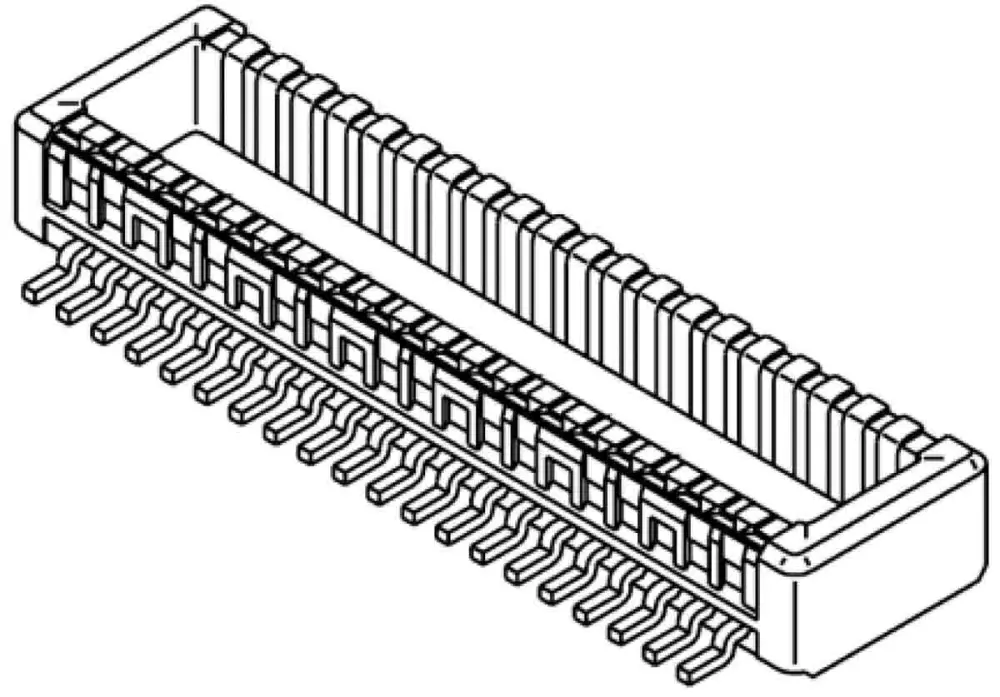 Conector macho para PCB Molex serie SlimStack de 50 vías, 2 filas, paso 0.5mm, para soldar, Montaje Superficial | 53885-0508