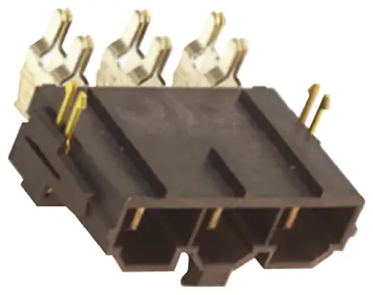 Conector macho para PCB Ángulo de 90° Molex serie Mini-Fit Sr. de 6 vías, 1 fila, paso 10.0mm, para soldar, Montaje en ...