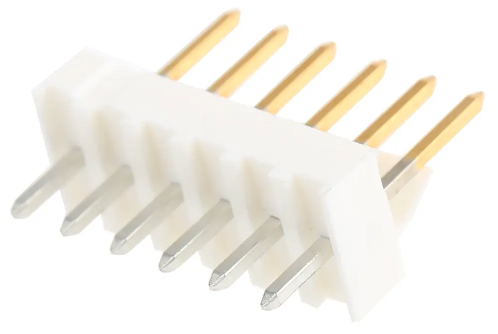 Regleta de pines Molex serie KK 254 de 6 vías, 1 fila, paso 2.54mm, para soldar, Montaje en orificio pasante | 22-11-2062