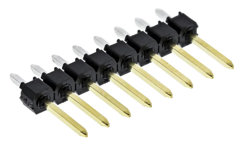 Regleta de pines Molex serie C-Grid III de 8 vías, 1 fila, paso 2.54mm, para soldar, Montaje en orificio pasante | 90120-...