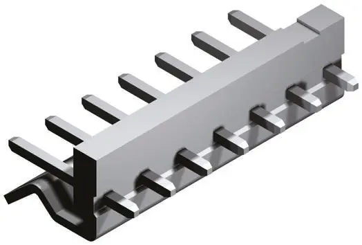 Regleta de pines Molex serie SPOX de 7 vías, 1 fila, paso 5.08mm, para soldar, Montaje en orificio pasante | 10-32-1071