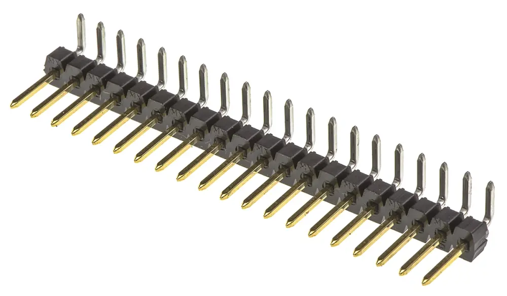 Regleta de pines Ángulo de 90° Molex serie C-Grid III de 20 vías, 1 fila, paso 2.54mm, para soldar, Montaje en orificio...