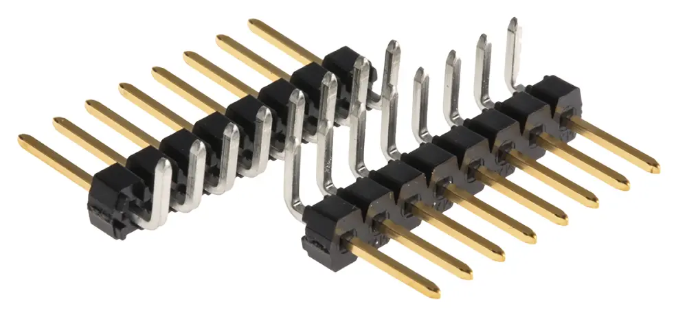 Regleta de pines Ángulo de 90° Molex serie C-Grid III de 8 vías, 1 fila, paso 2.54mm, para soldar, Montaje en orificio ...