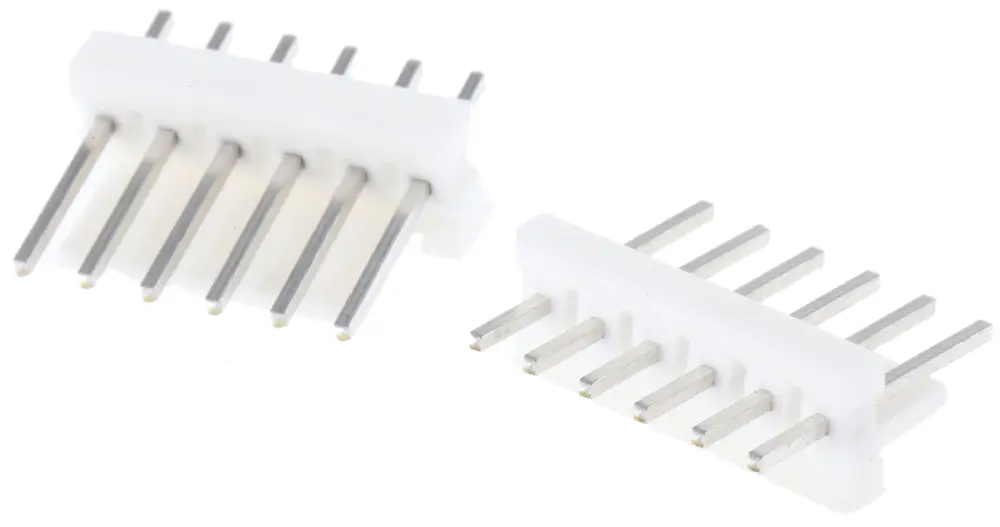 Regleta de pines TE Connectivity serie MTA-100 de 6 vías, 1 fila, paso 2.54mm, para soldar, Montaje en orificio pasante |...