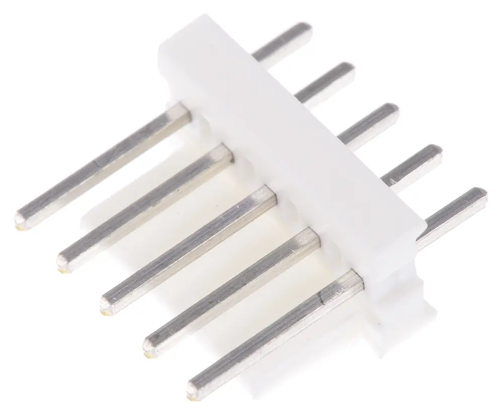 Regleta de pines TE Connectivity serie MTA-100 de 5 vías, 1 fila, paso 2.54mm, para soldar, Montaje en orificio pasante |...